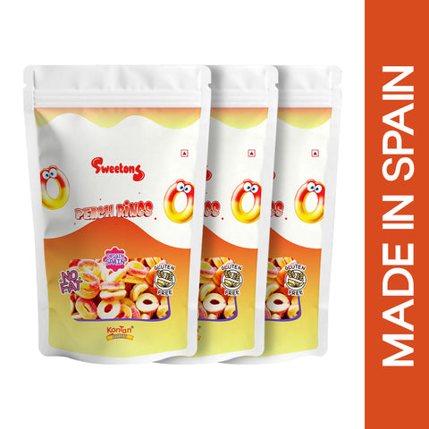Sweetons Sour Peach Rings Candy Pack of 3 (50gm Each) Sweetons Sour Peach Rings Candy Pack of 3 (50gm Each)