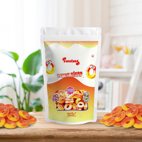 Sweetons Sour Peach Rings Candy Pack of 3 (50gm Each) Sweetons Sour Peach Rings Candy Pack of 3 (50gm Each)