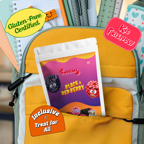 Sweetons Black & Red Berries Jelly Candy Pack of 3 (50gm Each)