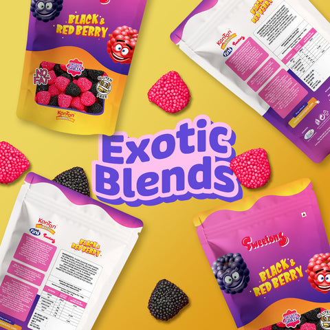 Sweetons Black & Red Berries Jelly Candy Pack of 3 (50gm Each)