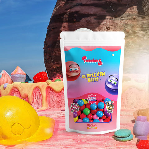 Sweetons Bubble Gum Balls Candy Pack of 3 (50 gm Each)
