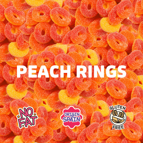 Sweetons Sour Peach Rings Candy Pack of 3 (50gm Each)
