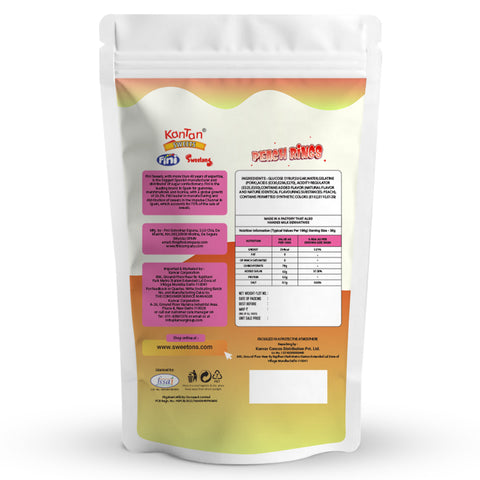 Sweetons Sour Peach Rings Candy Pack of 3 (50gm Each)