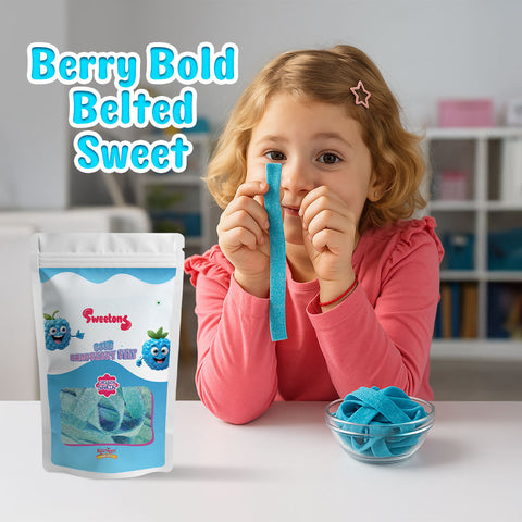 Sweetons Sour Raspberry Belt ,Pack of 3 (48gm Each)