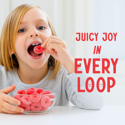 Sweetons Sour Strawberry Rings Candy, Pack of 3 (50gm Each)