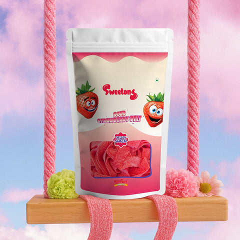Sweetons Sour Strawberry Belt - Pack of 3 (48g each)