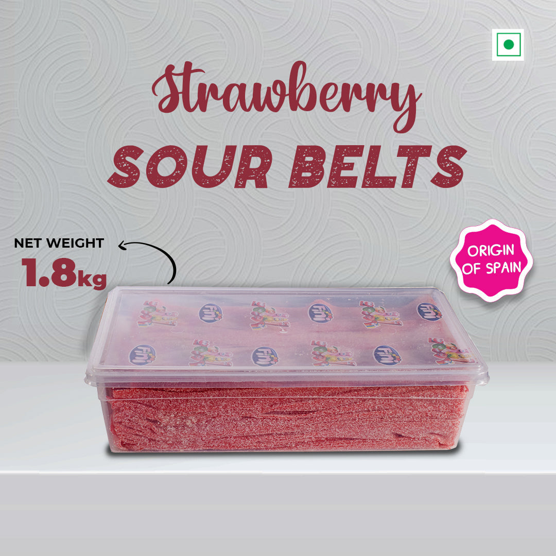 Fini Sour Strawberry Belts - 1.8KG