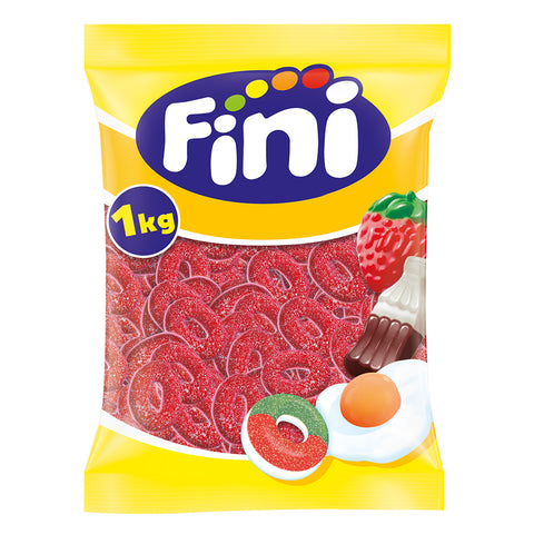 Fini Sour Strawberry Rings - 1KG